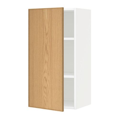 МЕТОД Шкаф навесной с полкой - белый, Экестад дуб, 40x80 см МЕТОД Шкаф навесной с полкой - белый, Экестад дуб, 40x80 см