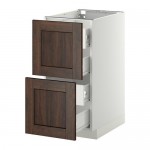 МЕТОД / ФОРВАРА Напольн шкаф 2 фронт пнл/4 средн ящ - белый, Эдсерум под дерево коричневый, 40x60 см МЕТОД / ФОРВАРА Напольн шкаф 2 фронт пнл/4 средн ящ - белый, Эдсерум под дерево коричневый, 40x60 см