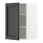 МЕТОД Шкаф навесной с полкой - белый, Лерх черная морилка, 40x60 см МЕТОД Шкаф навесной с полкой - белый, Лерх черная морилка, 40x60 см