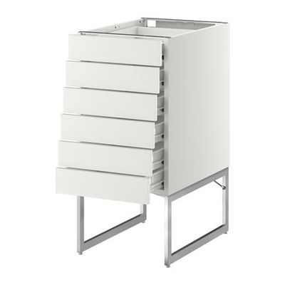 МЕТОД / ФОРВАРА Напольн шкаф 6фронт пнл/6 низ ящ - 40x60x60 см, Хэггеби белый, белый МЕТОД / ФОРВАРА Напольн шкаф 6фронт пнл/6 низ ящ - 40x60x60 см, Хэггеби белый, белый
