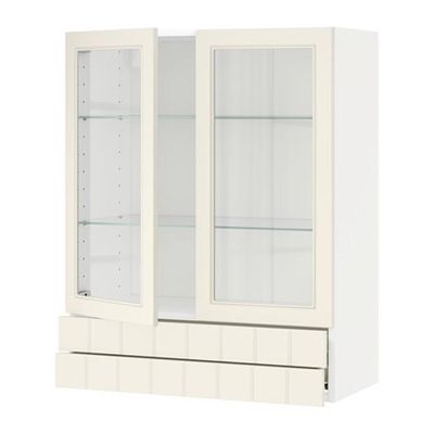 МЕТОД / ФОРВАРА Навесной шкаф/2 стек дв/2 ящика - 80x100 см, Хитарп белый с оттенком, белый МЕТОД / ФОРВАРА Навесной шкаф/2 стек дв/2 ящика - 80x100 см, Хитарп белый с оттенком, белый