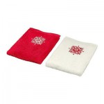 ИДГРАН Полотенце - красный/белый