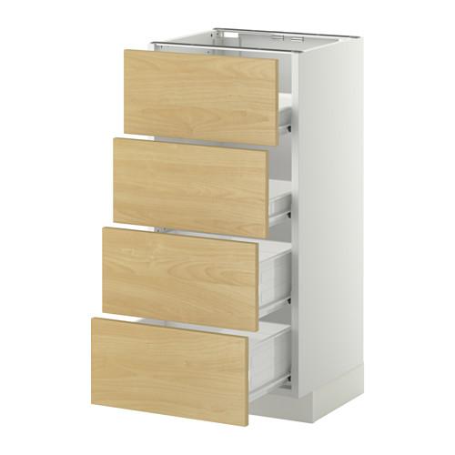 МЕТОД / ФОРВАРА Напольн шкаф 4 фронт панели/4 ящика - белый, Тингсрид под березу, 40x37 см МЕТОД / ФОРВАРА Напольн шкаф 4 фронт панели/4 ящика - белый, Тингсрид под березу, 40x37 см