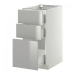 МЕТОД / ФОРВАРА Напольный шкаф с 3 ящиками - 40x60 см, Гревста нержавеющ сталь, белый МЕТОД / ФОРВАРА Напольный шкаф с 3 ящиками - 40x60 см, Гревста нержавеющ сталь, белый