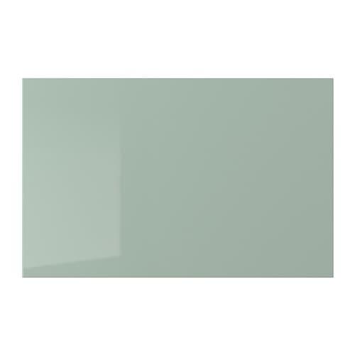 СЕЛЬСВИКЕН Дверь/фронтальная панель ящика - глянцевый светлый серо-зеленый