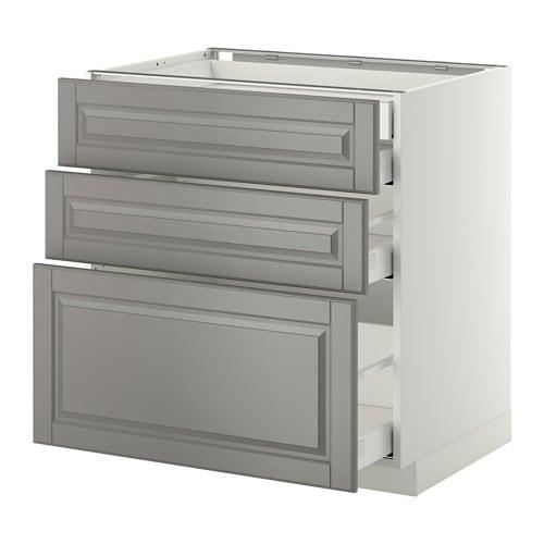 МЕТОД / МАКСИМЕРА Нплн шк 3 фрнт/2нзк/1срд/1вс ящ - белый, Будбин серый, 80x60 см МЕТОД / МАКСИМЕРА Нплн шк 3 фрнт/2нзк/1срд/1вс ящ - белый, Будбин серый, 80x60 см