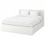 МАЛЬМ Кровать с подъемным механизмом - 160x200 см, белый