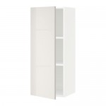 МЕТОД Шкаф навесной с полкой - белый, Рингульт глянцевый светло-серый, 40x100 см МЕТОД Шкаф навесной с полкой - белый, Рингульт глянцевый светло-серый, 40x100 см