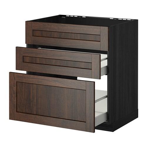 МЕТОД / МАКСИМЕРА Напольн шк п-мойку+3фрнт пнл/2ящ - под дерево черный, Эдсерум под дерево коричневый, 80x60 см МЕТОД / МАКСИМЕРА Напольн шк п-мойку+3фрнт пнл/2ящ - под дерево черный, Эдсерум под дерево коричневый, 80x60 см