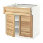 МЕТОД / ФОРВАРА Напольный шкаф/2дверцы/2ящика - белый, Торхэмн естественный ясень МЕТОД / ФОРВАРА Напольный шкаф/2дверцы/2ящика - белый, Торхэмн естественный ясень