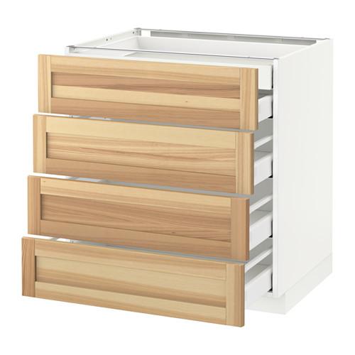 МЕТОД / МАКСИМЕРА Нплн шк 4фрнт/2нзк/3срд ящ - белый, Торхэмн естественный ясень, 80x60 см МЕТОД / МАКСИМЕРА Нплн шк 4фрнт/2нзк/3срд ящ - белый, Торхэмн естественный ясень, 80x60 см