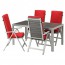 ШЭЛЛАНД Стол+4 кресла, д/сада - Шэлланд темно-серый/ФРЁСЁН/ДУВХОЛЬМЕН красный