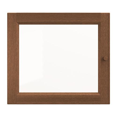 OXBERG стеклянная дверь коричневый ясеневый шпон 40x35 cm