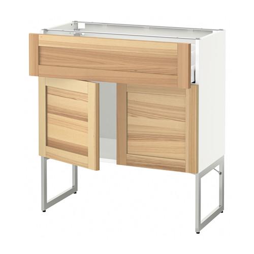 МЕТОД / МАКСИМЕРА Напол шкаф/полки/ящик/2двери - белый, Торхэмн естественный ясень, 80x37x60 см МЕТОД / МАКСИМЕРА Напол шкаф/полки/ящик/2двери - белый, Торхэмн естественный ясень, 80x37x60 см