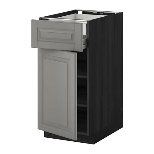 МЕТОД / ФОРВАРА Напольн шкаф двр/фр пнл/плк/2низ ящ - под дерево черный, Будбин серый, 40x60 см МЕТОД / ФОРВАРА Напольн шкаф двр/фр пнл/плк/2низ ящ - под дерево черный, Будбин серый, 40x60 см