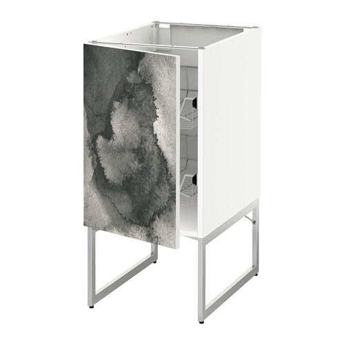МЕТОД Напольный шкаф с проволочн ящиками - белый, Кальвиа с печатным рисунком, 40x60x60 см МЕТОД Напольный шкаф с проволочн ящиками - белый, Кальвиа с печатным рисунком, 40x60x60 см