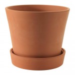 ИНГЕФЭРА Горшок цветочный с поддоном - 32 см, для сада/терракота