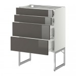 МЕТОД / ФОРВАРА Нплн шк 4 фронт/2 низк/2средн ящ - 60x37x60 см, Рингульт глянцевый серый, белый МЕТОД / ФОРВАРА Нплн шк 4 фронт/2 низк/2средн ящ - 60x37x60 см, Рингульт глянцевый серый, белый