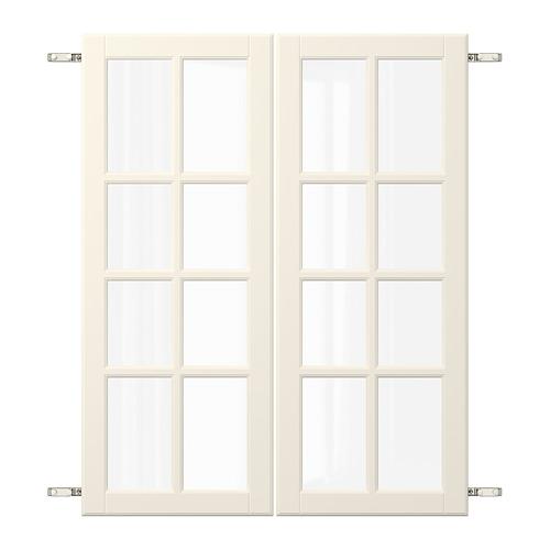 BODBYN пара дверец с петлями белый с оттенком 80x100 см