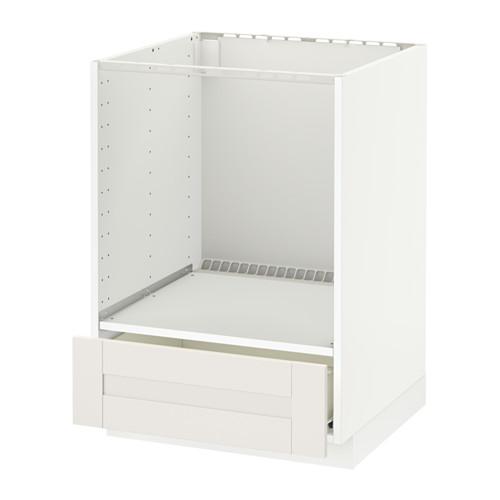 МЕТОД / ФОРВАРА Напольный шкаф д/духовки, с ящиком - белый, Сэведаль белый