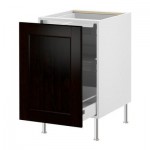 ФАКТУМ Напольный шкаф с выдвижной секцией - Рамшё черно-коричневый, 50 см ФАКТУМ Напольный шкаф с выдвижной секцией - Рамшё черно-коричневый, 50 см