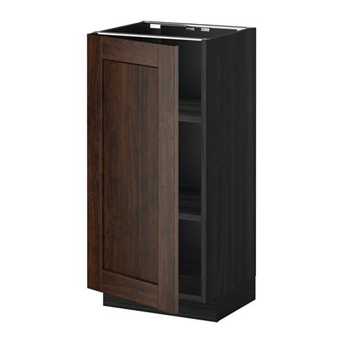МЕТОД Напольный шкаф с полками - под дерево черный, Эдсерум под дерево коричневый, 40x37 см МЕТОД Напольный шкаф с полками - под дерево черный, Эдсерум под дерево коричневый, 40x37 см
