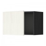 МЕТОД Шкаф навесной - 60x40 см, Росдаль белый ясень, под дерево черный