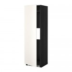 METOD выс шкаф д/холод или мороз, с дверц черный/Веддинге белый 60x60x200 см