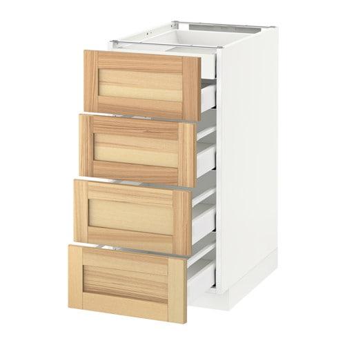 МЕТОД / МАКСИМЕРА Нплн шк 4фрнт/2нзк/3срд ящ - белый, Торхэмн естественный ясень, 40x60 см МЕТОД / МАКСИМЕРА Нплн шк 4фрнт/2нзк/3срд ящ - белый, Торхэмн естественный ясень, 40x60 см