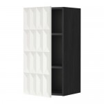 МЕТОД Шкаф навесной с полкой - под дерево черный, Гэррестад белый, 40x80 см