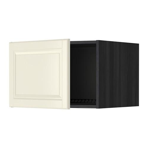 МЕТОД Верх шкаф на холодильн/морозильн - под дерево черный, Будбин белый с оттенком, 60x40 см