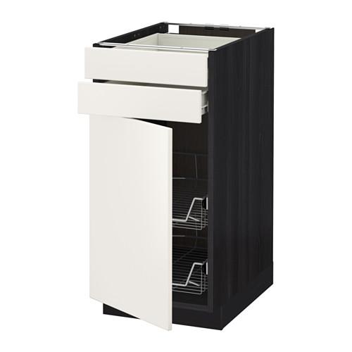 МЕТОД / ФОРВАРА Напольн шкаф/дверца/2ящ/првл крзн - под дерево черный, Веддинге белый, 40x60 см МЕТОД / ФОРВАРА Напольн шкаф/дверца/2ящ/првл крзн - под дерево черный, Веддинге белый, 40x60 см