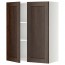 МЕТОД Навесной шкаф с полками/2дверцы - белый, Эдсерум под дерево коричневый, 80x100 см