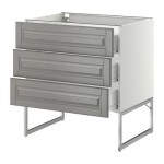 МЕТОД / ФОРВАРА Нплн шк 3 фрнт/3 средн ящика - 80x60x60 см, Будбин серый, белый МЕТОД / ФОРВАРА Нплн шк 3 фрнт/3 средн ящика - 80x60x60 см, Будбин серый, белый
