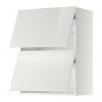 МЕТОД Навесной шкаф/2 дверцы, горизонтал - белый, Рингульт глянцевый белый, 60x80 см