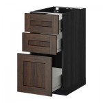 МЕТОД / ФОРВАРА Напольный шкаф с 3 ящиками - 40x60 см, Эдсерум под дерево коричневый, под дерево черный МЕТОД / ФОРВАРА Напольный шкаф с 3 ящиками - 40x60 см, Эдсерум под дерево коричневый, под дерево черный