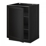 МЕТОД Напольный шкаф с полками - 60x60 см, Лаксарби черно-коричневый, под дерево черный МЕТОД Напольный шкаф с полками - 60x60 см, Лаксарби черно-коричневый, под дерево черный