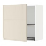 METOD шкаф навесной с сушкой белый/Воксторп глянцевый светло-бежевый 60x60 см
