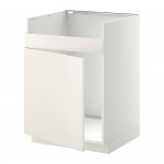 METOD напольный шкаф для мойки ХАВСЕН белый/Веддинге белый 60x61.6x88 cm