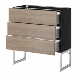 МЕТОД / ФОРВАРА Нплн шк 3 фрнт/3 средн ящика - 80x37x60 см, Брокхульт под грецкий орех светло-серый, под дерево черный МЕТОД / ФОРВАРА Нплн шк 3 фрнт/3 средн ящика - 80x37x60 см, Брокхульт под грецкий орех светло-серый, под дерево черный