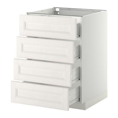 МЕТОД / ФОРВАРА Напольн шкаф 4 фронт панели/4 ящика - 60x60 см, Лаксарби белый, белый МЕТОД / ФОРВАРА Напольн шкаф 4 фронт панели/4 ящика - 60x60 см, Лаксарби белый, белый