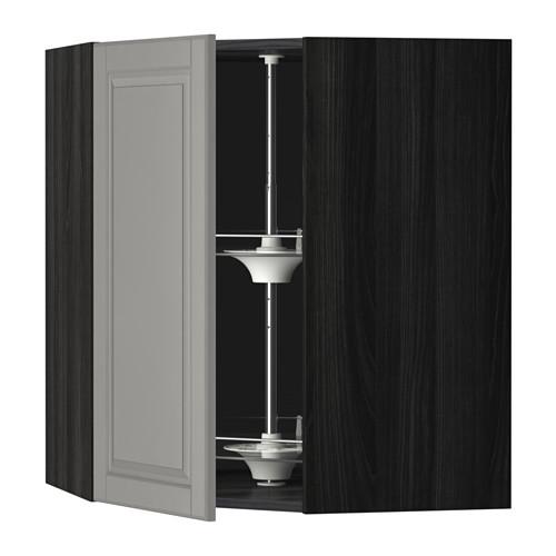 METOD угл нвсн шкф с вращающ секц черный/Будбин серый 68x80 см METOD угл нвсн шкф с вращающ секц черный/Будбин серый 68x80 см