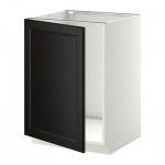 МЕТОД Напольный шкаф для раковины - Лаксарби черно-коричневый, белый