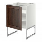 МЕТОД Напольный шкаф с полками - белый, Эдсерум под дерево коричневый, 60x60x60 см МЕТОД Напольный шкаф с полками - белый, Эдсерум под дерево коричневый, 60x60x60 см