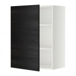 МЕТОД Шкаф навесной с полкой - белый, Тингсрид под дерево черный, 60x80 см МЕТОД Шкаф навесной с полкой - белый, Тингсрид под дерево черный, 60x80 см