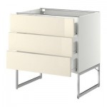 МЕТОД / ФОРВАРА Нплн шк 3 фрнт/3 средн ящика - 80x60x60 см, Рингульт глянцевый кремовый, белый МЕТОД / ФОРВАРА Нплн шк 3 фрнт/3 средн ящика - 80x60x60 см, Рингульт глянцевый кремовый, белый