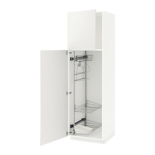 МЕТОД Выс шк с отд д/акс д/убрк - белый, Хэггеби белый, 60x60x200 см МЕТОД Выс шк с отд д/акс д/убрк - белый, Хэггеби белый, 60x60x200 см