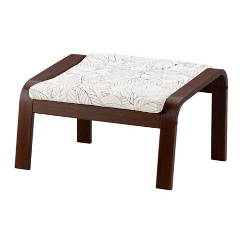 ПОЭНГ Табурет для ног - Висланда черный/белый, Висланда черный/белый