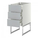 МЕТОД / МАКСИМЕРА Нплн шк 3 фрнт/3 средн ящика - 40x60x60 см, Веддинге серый, белый МЕТОД / МАКСИМЕРА Нплн шк 3 фрнт/3 средн ящика - 40x60x60 см, Веддинге серый, белый