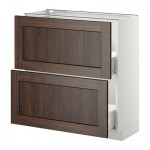 МЕТОД / ФОРВАРА Напольный шкаф с 2 ящиками - 80x37 см, Эдсерум под дерево коричневый, белый МЕТОД / ФОРВАРА Напольный шкаф с 2 ящиками - 80x37 см, Эдсерум под дерево коричневый, белый
